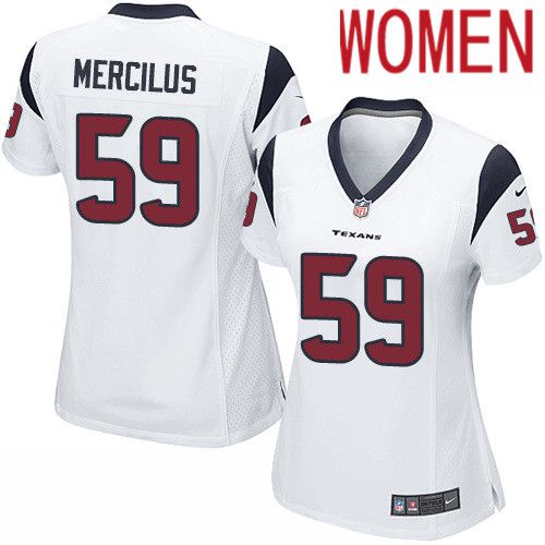 Women Houston Texans 59 Whitney Mercilus White Nike Player Game NFL Jersey
